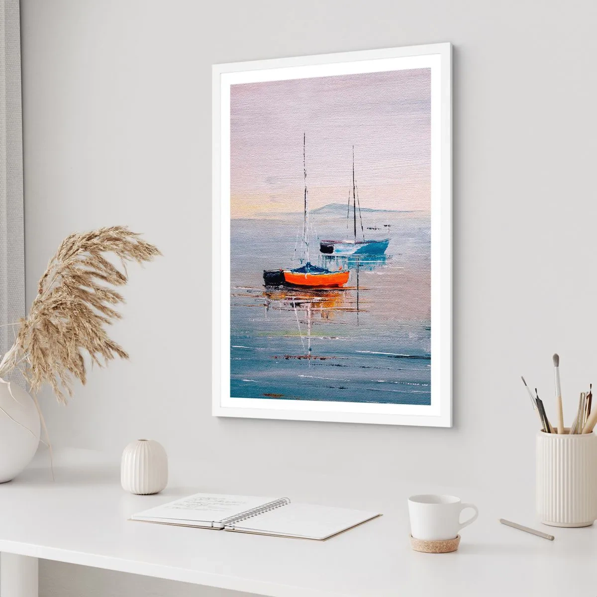 Plakat i hvid ramme - Et velfortjent hvil - 40x50 cm