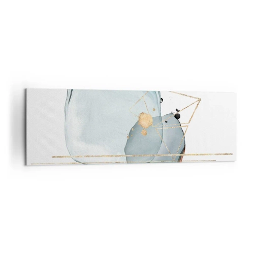 Lærredstryk - Billede på lærred - En undersøgelse af dråber - 160x50 cm