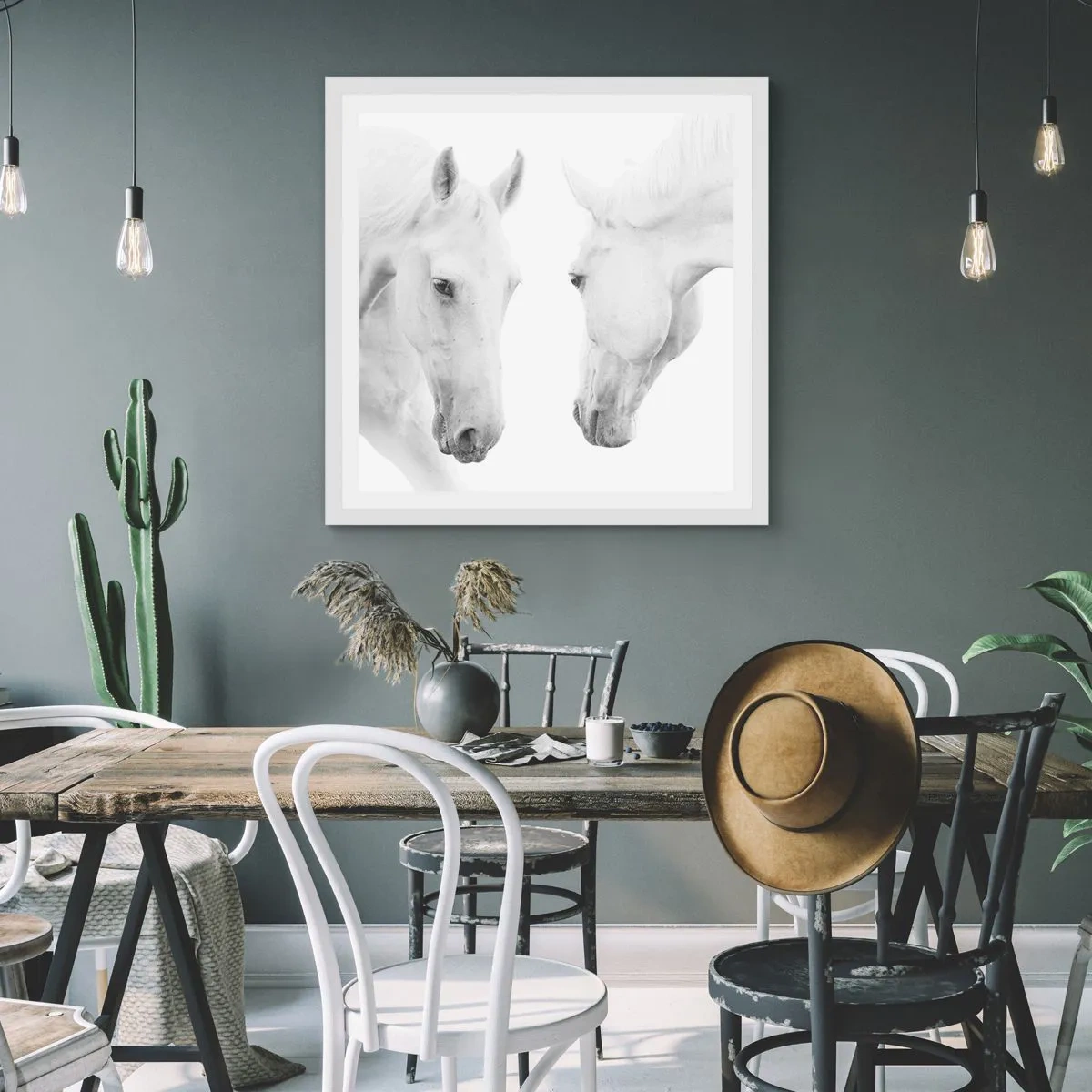 Plakat i hvid ramme - Er dette venskab...? - 40x40 cm