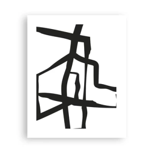 Plakat - Sort og hvid konstruktion - 40x50 cm