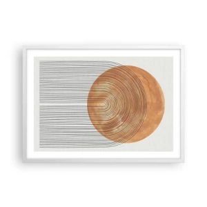 Plakat i hvid ramme - En solrig komposition - 70x50 cm