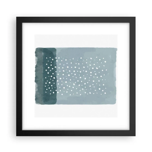 Plakat i sort ramme - Dyrket i blåt - 30x30 cm