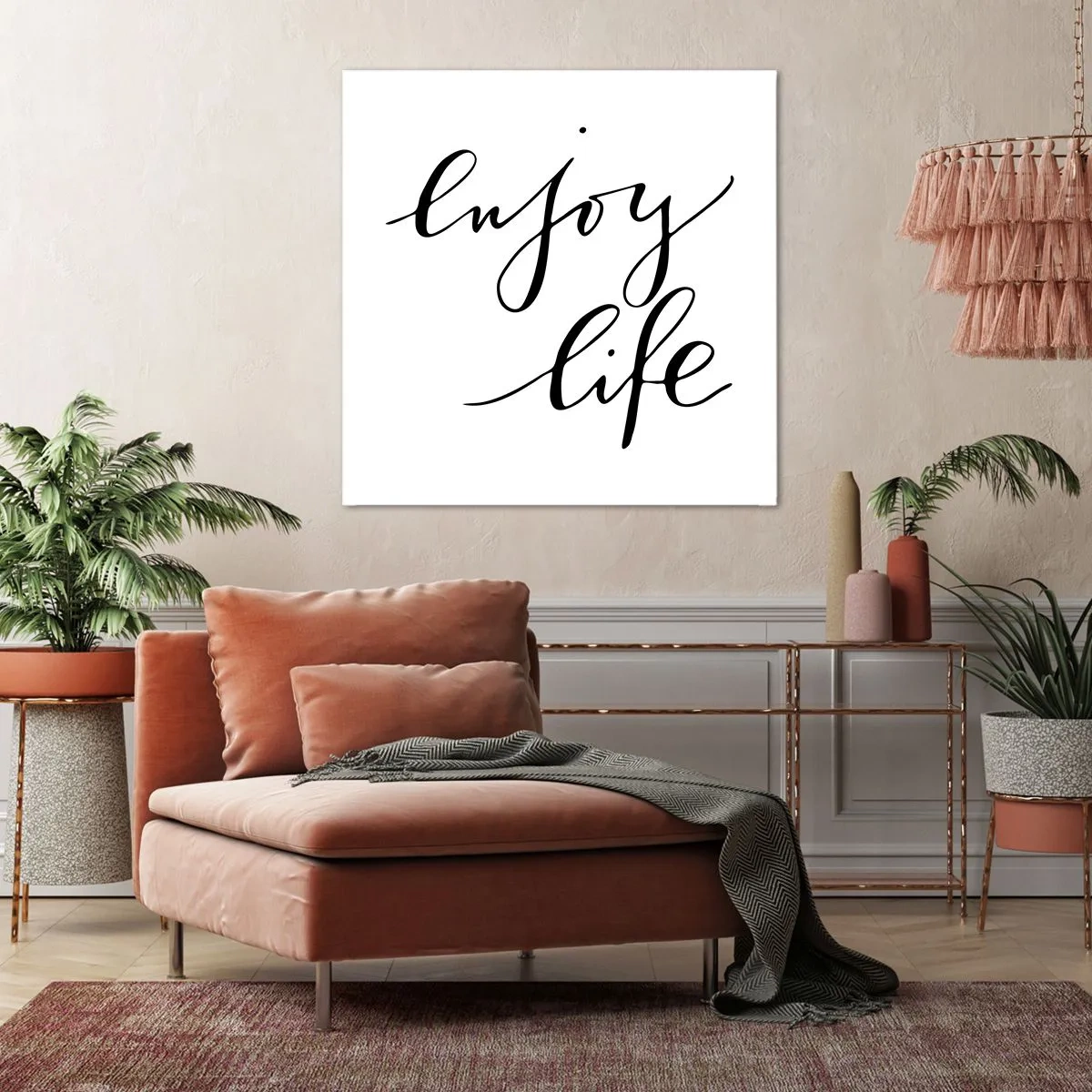 Lærredstryk - Billede på lærred - Intet at tilføje… - 70x70 cm