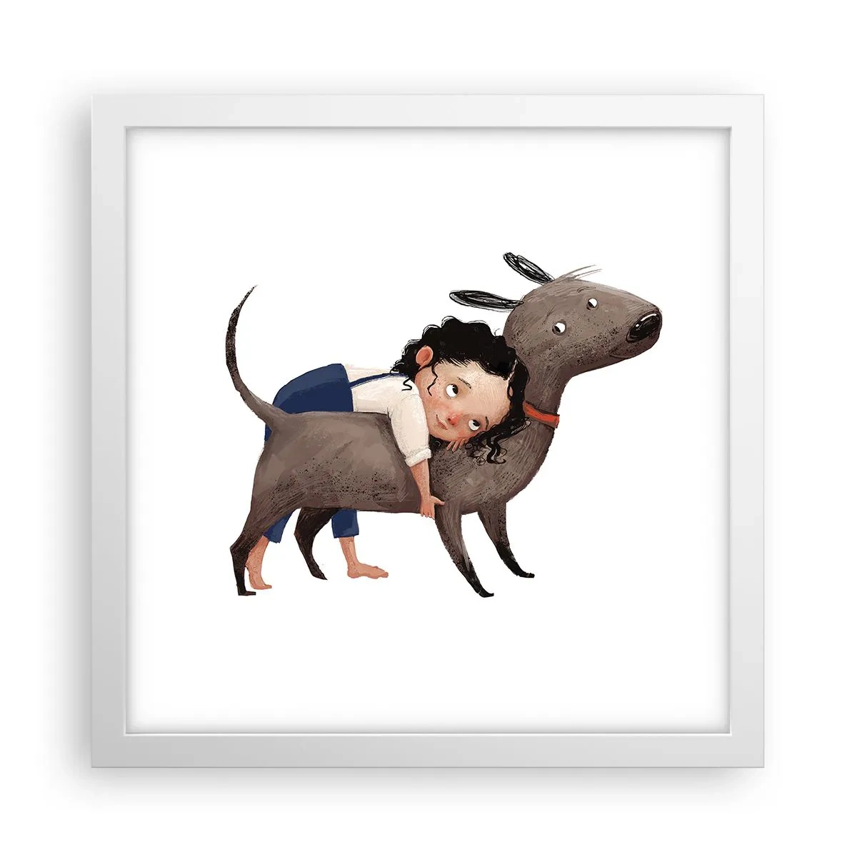 Plakat i hvid ramme - Bedste venner - 30x30 cm