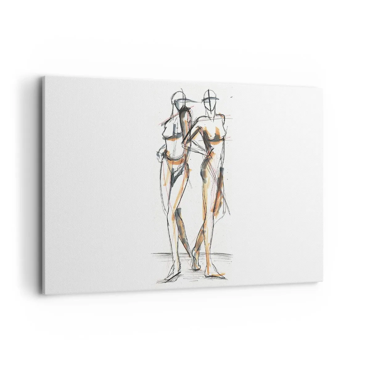 Lærredstryk - Billede på lærred - En undersøgelse af charme - 120x80 cm