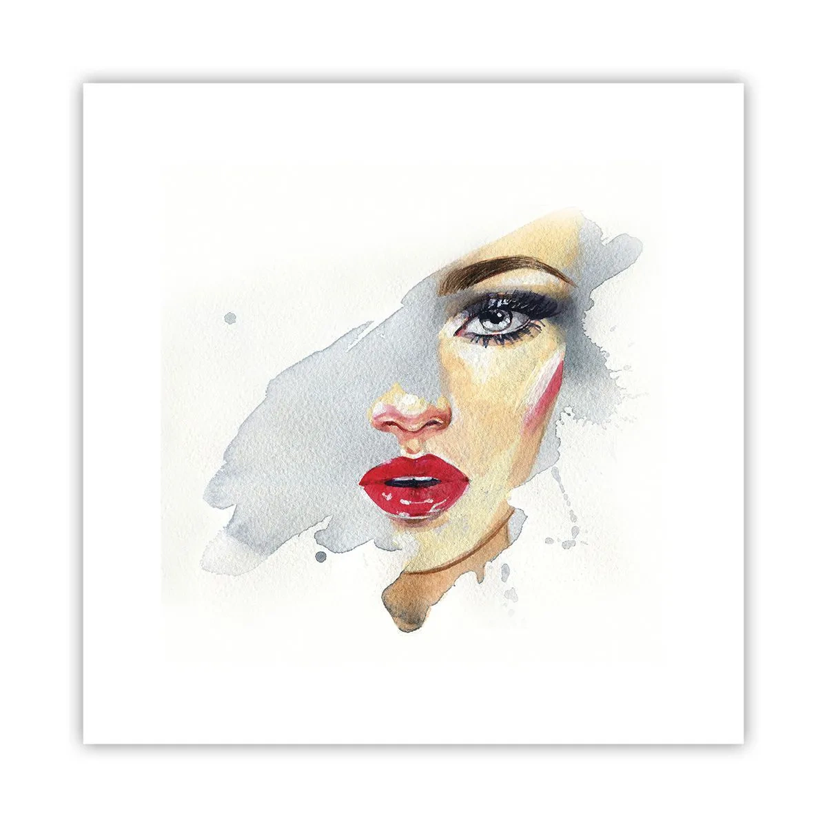 Plakat - Refleksion i en vanddråbe - 30x30 cm