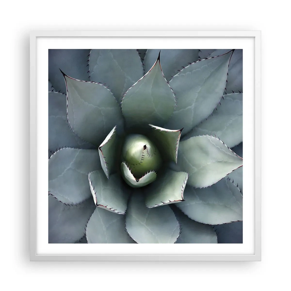 Plakat i hvid ramme - Lokkemad og advarsler - 60x60 cm