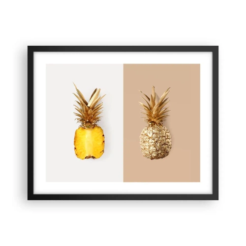 Plakat i sort ramme - Ananas til os - 50x40 cm