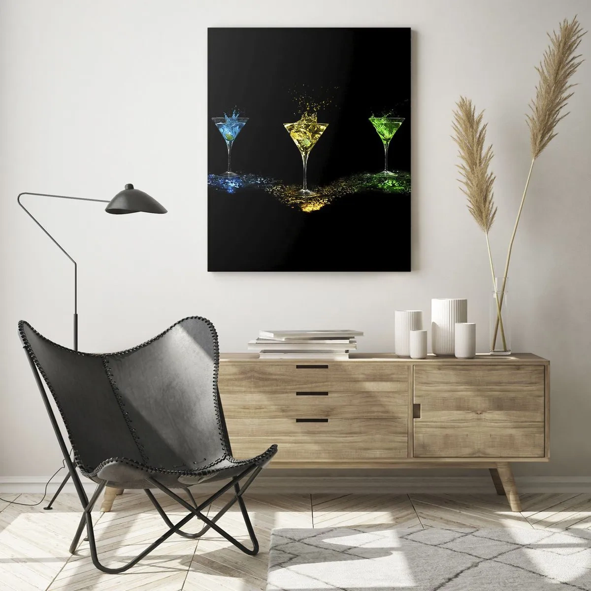Billede på glas - Glædens farver i krystalglas - 50x70 cm