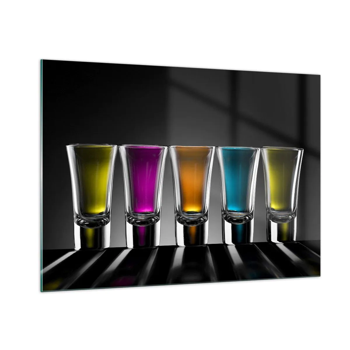 Billede på glas - Glædens farver - 100x70 cm