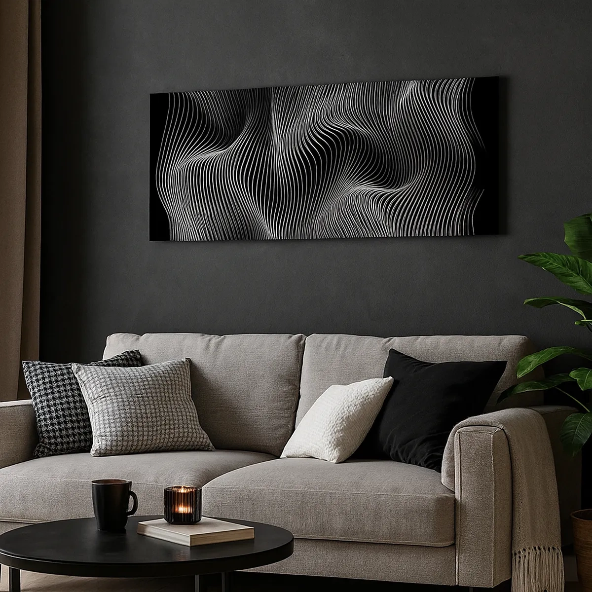 Lærredstryk - Billede på lærred - Lysets dans i rummet - 30x30 cm