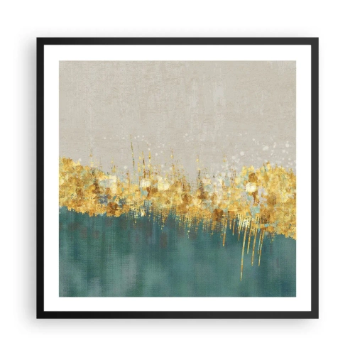 Plakat i sort ramme - Den gyldne grænse - 60x60 cm