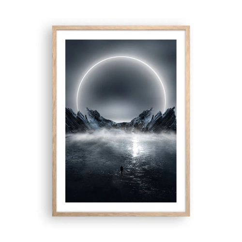 Plakat i ramme af lyst egetræ - En finale på en historie - 50x70 cm