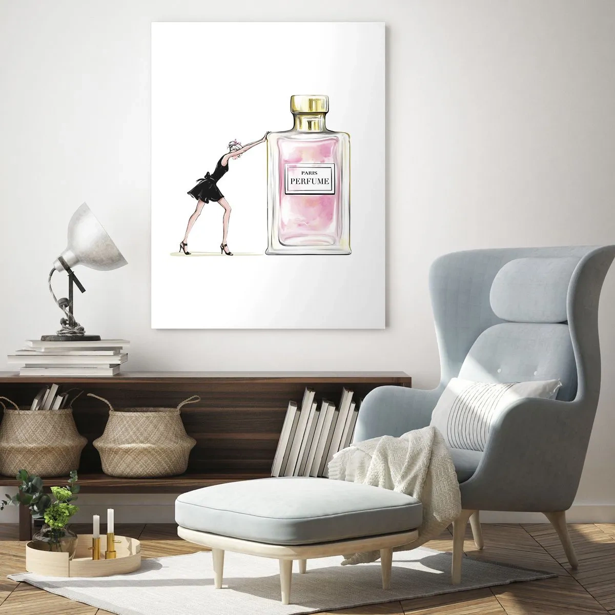 Billede på glas - Essensen af kvindelighed - 50x70 cm