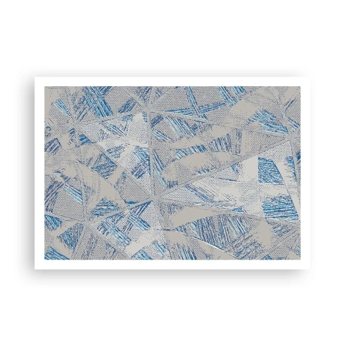 Plakat - I en gråblå labyrint - 100x70 cm
