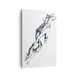 Lærredstryk - Billede på lærred - En god gestus - 80x120 cm