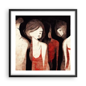 Plakat i sort ramme - Mørkets madonnaer - 50x50 cm