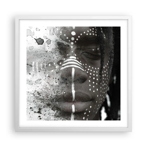 Plakat i hvid ramme - Opdag den oprindelige ånd - 50x50 cm