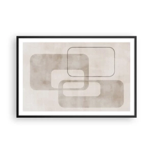 Plakat i sort ramme - Geometrisk fuga - 91x61 cm
