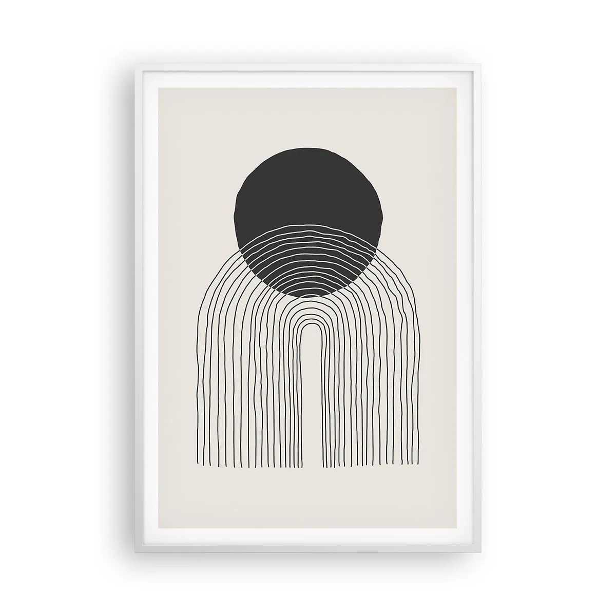 Plakat i hvid ramme - Rystende og selvsikker - 70x100 cm