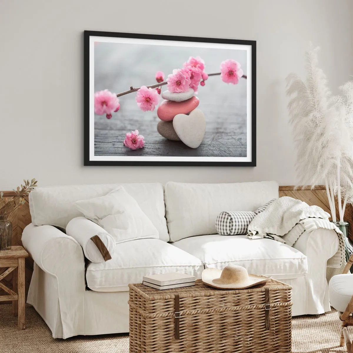 Plakat i sort ramme - Kirsebærblomstens lyksalighed - 70x50 cm