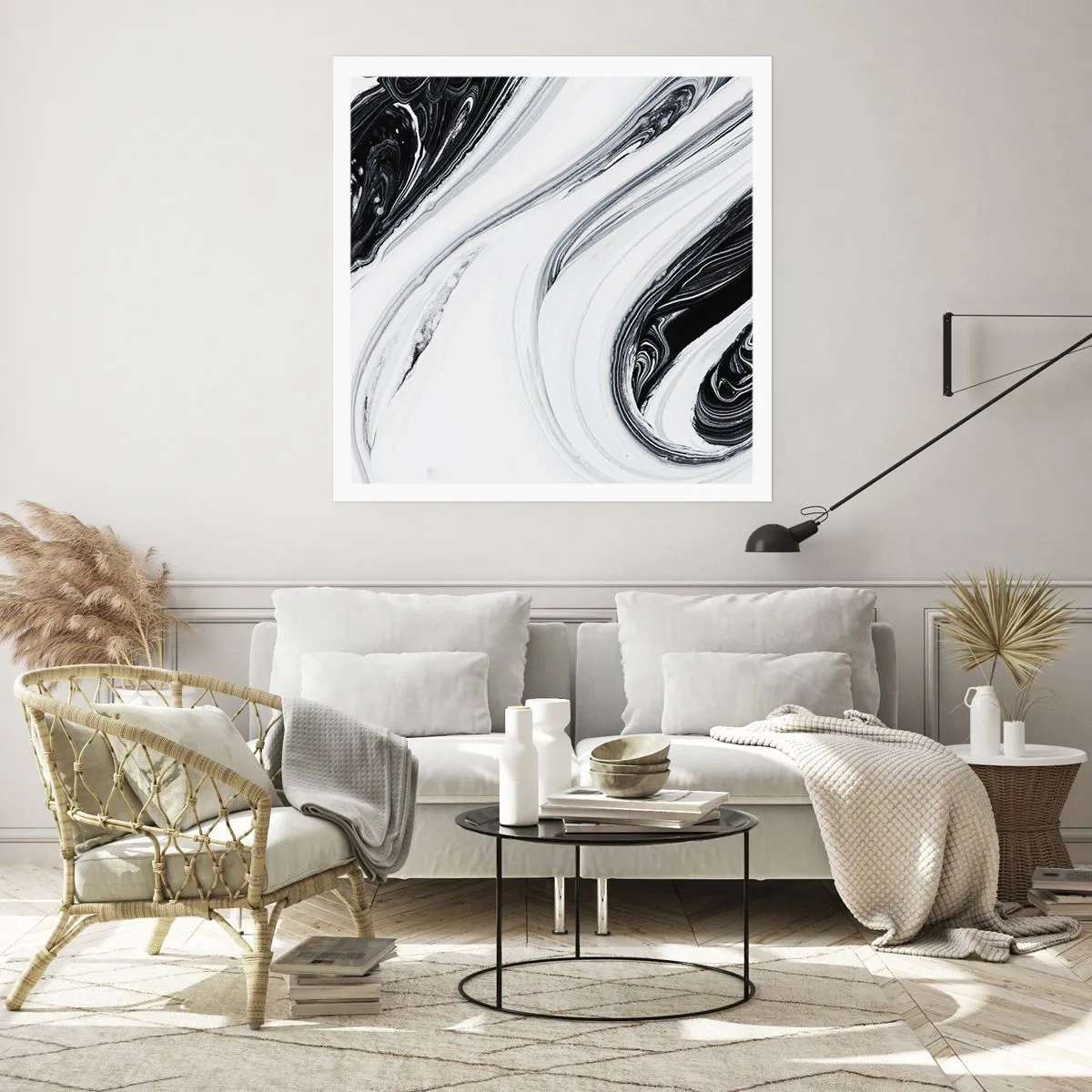 Plakat - Kombination af modsætninger - 40x40 cm