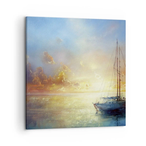 Lærredstryk - Billede på lærred - I en gylden bugt - 50x50 cm