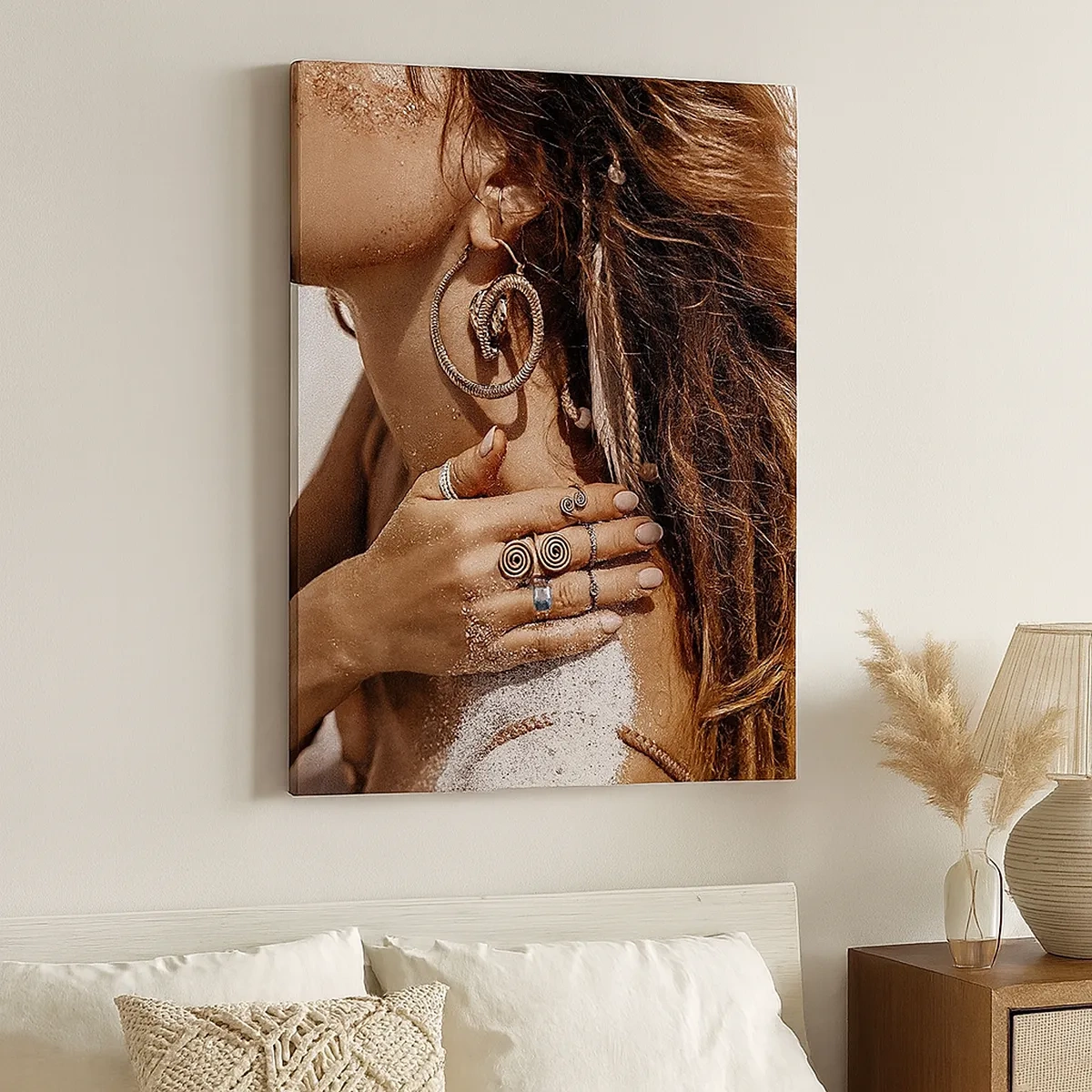 Lærredstryk - Billede på lærred - Dronning af den vilde strand - 50x70 cm