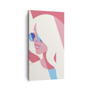 Lærredstryk - Billede på lærred - Det var en blondine... - 45x80 cm