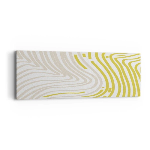 Lærredstryk - Billede på lærred - Komposition med et blidt sving - 90x30 cm