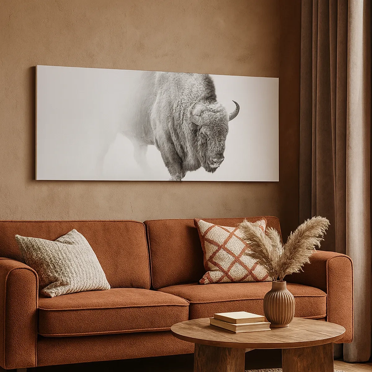 Lærredstryk - Billede på lærred - Kongen af prærien - 30x30 cm