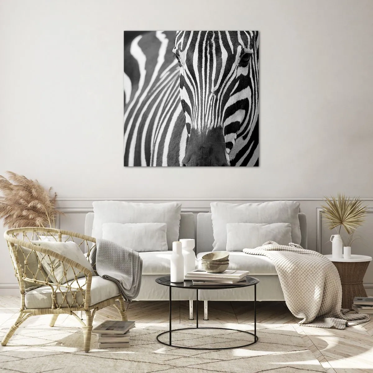 Billede på glas - Verden er sort og hvid - 40x40 cm