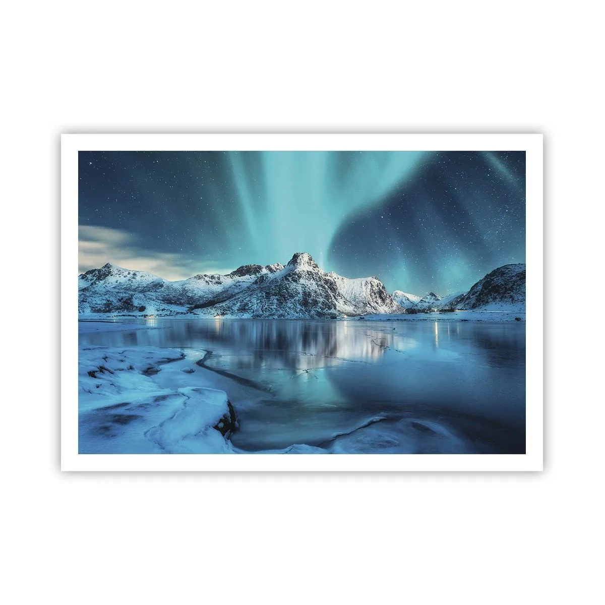 Plakat - Nat med lys - 100x70 cm