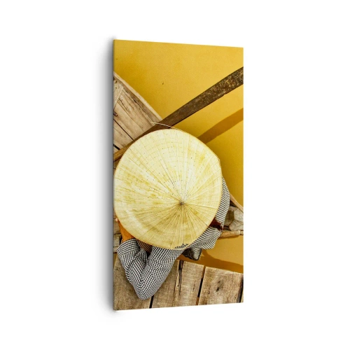 Lærredstryk - Billede på lærred - Livet på den gule flod - 65x120 cm