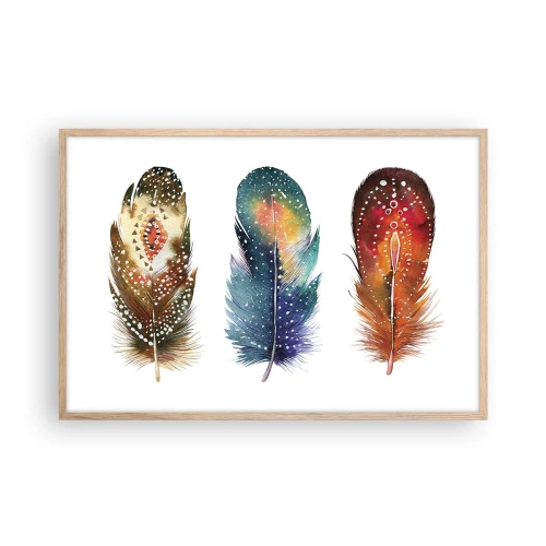Plakat i ramme af lyst egetræ - Ritualer, ordinancer, mysterier - 91x61 cm