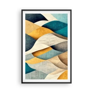 Plakat i sort ramme - Rytme og bølger - 61x91 cm