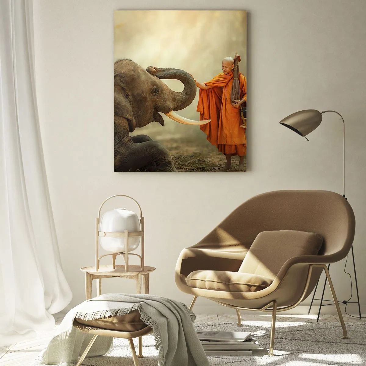 Billede på glas - Møde på ferien - 50x70 cm