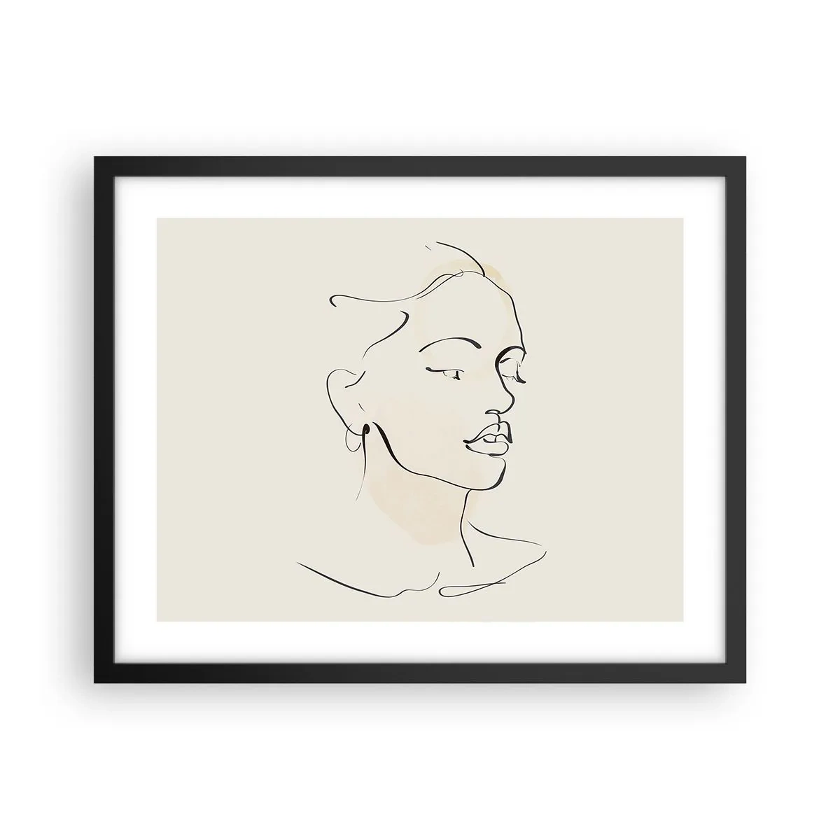 Plakat i sort ramme - En bestemt linje - 50x40 cm