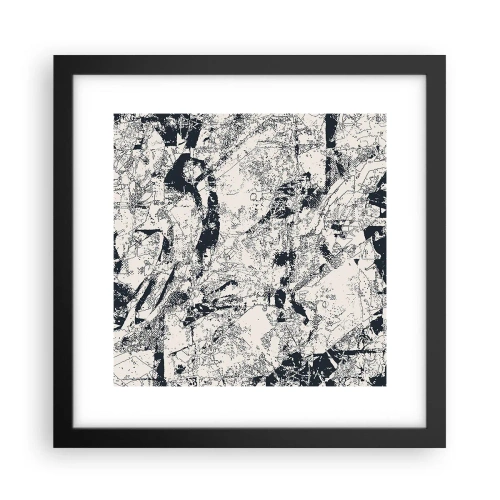 Plakat i sort ramme - Modsætningernes gennemtrængning - 30x30 cm