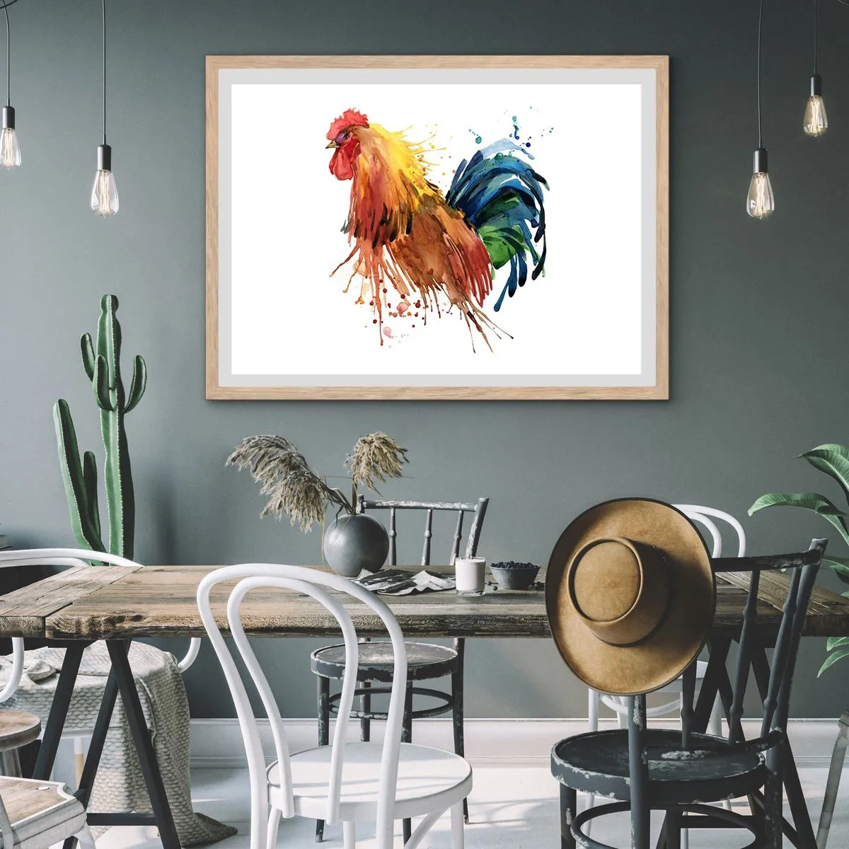 Plakat i ramme af lyst egetræ - Kongelig kappe, kongelig stolthed - 100x70 cm
