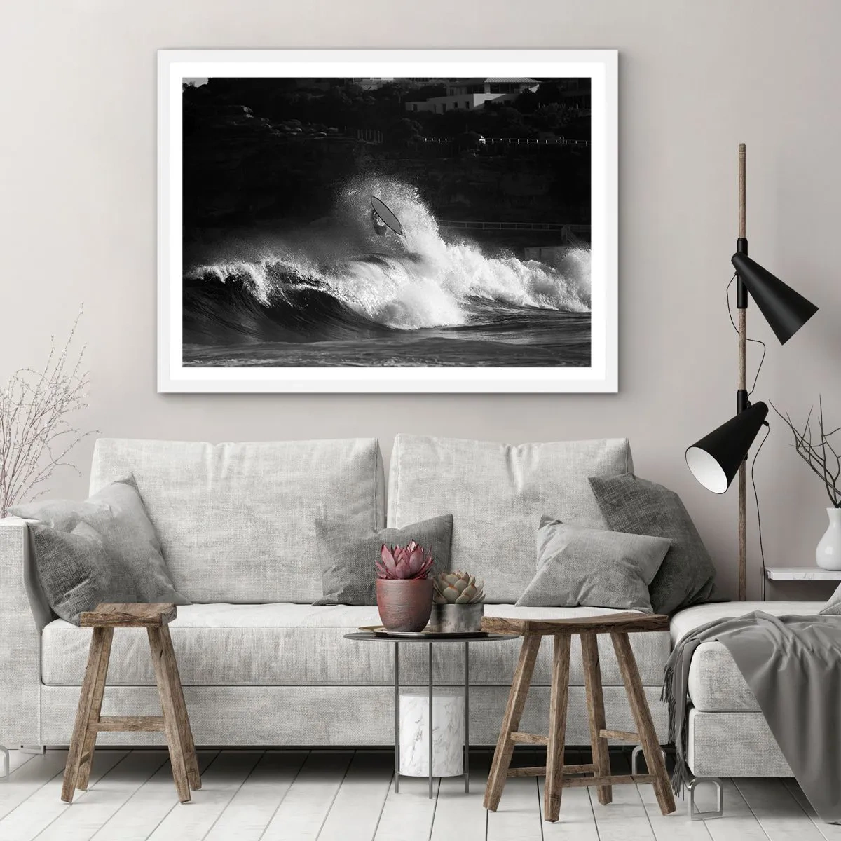 Plakat i hvid ramme - Udfordring accepteret! - 100x70 cm