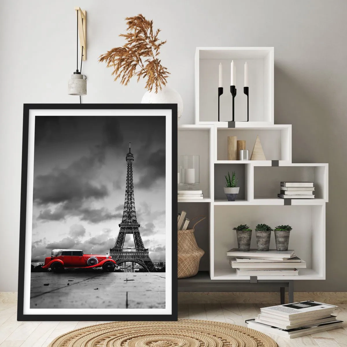 Plakat i sort ramme - For ikke så længe siden i Paris - 30x40 cm