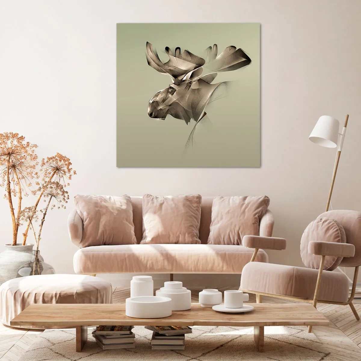 Lærredstryk - Billede på lærred - Den blide kraft af ro - 60x60 cm