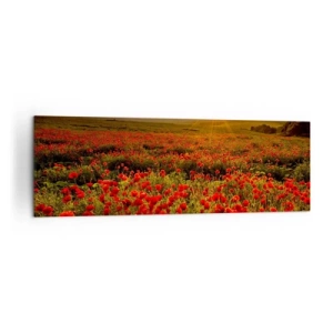 Lærredstryk - Billede på lærred - Blandt bølgerne af raslende enge, blandt flodblomster - 160x50 cm