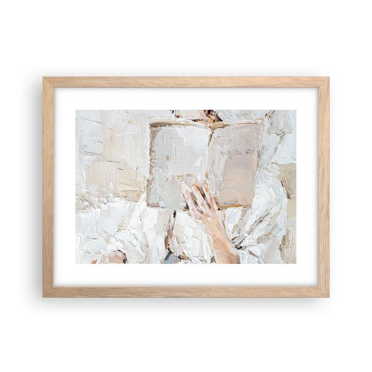 Plakat i ramme af lyst egetræ - I en anden verden - 40x30 cm