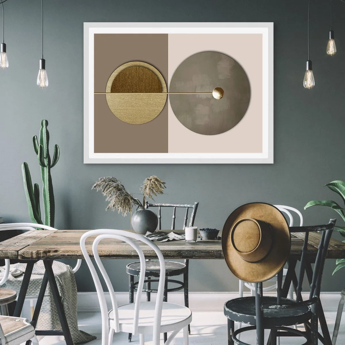 Plakat i hvid ramme - Perfekt balance - 100x70 cm