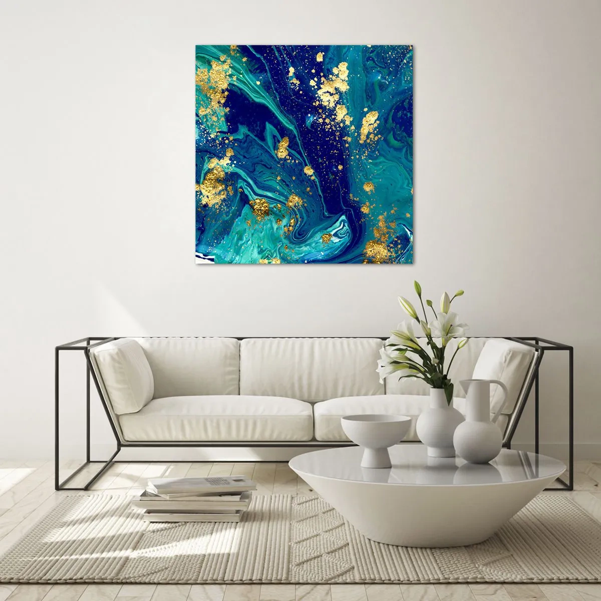 Billede på glas - Solblade - 40x40 cm