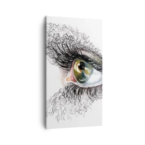 Lærredstryk - Billede på lærred - Se direkte ind i sjælen - 45x80 cm