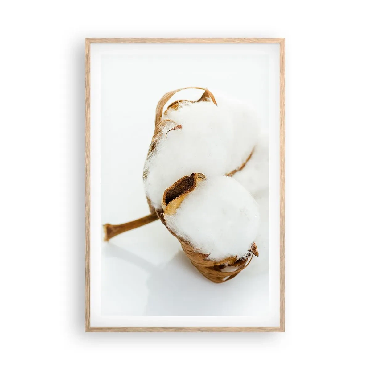 Plakat i ramme af lyst egetræ - Blød af natur - 61x91 cm