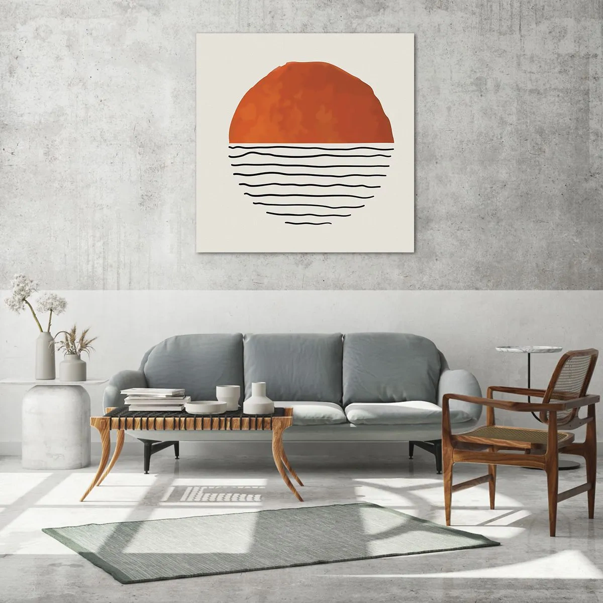 Billede på glas - I en japansk atmosfære - 30x30 cm